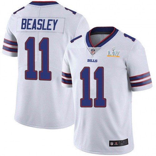 Men's Buffalo Bills #11 Cole Beasley White NFL 2021 Super Bowl LV Stitched Jersey Men's Buffalo Bills #11 Cole Beasley White NFL 2021 Super Bowl LV Stitched Jersey